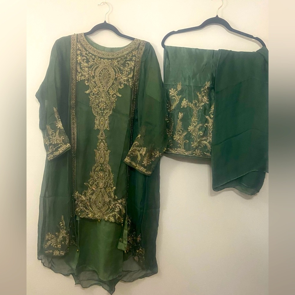 Sea Green beautiful unique pattern Pakistani Suit